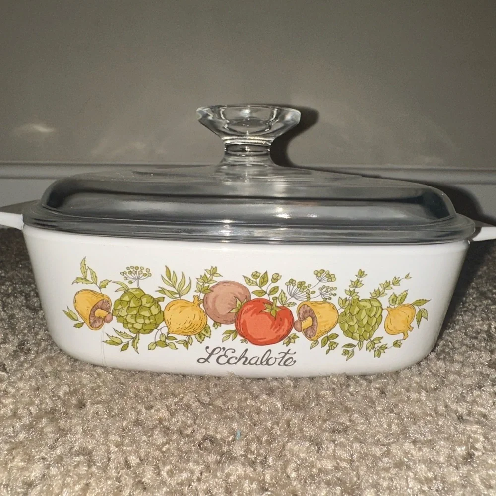 Corning Ware-‎ Spice of Life- L’Échalote 1 Quart Casserole Dish